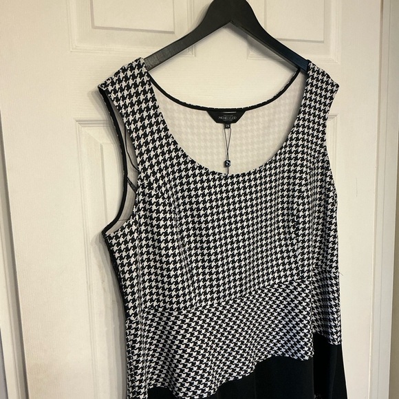 Michel Studio Black and White Checkered Midi Dress - Picture 2 of 13